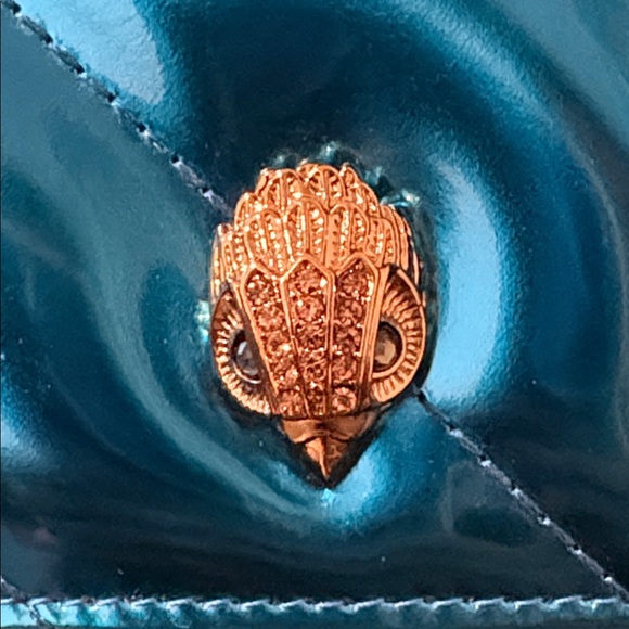 NWOT Kurt Geiger Metallic Blue WOC Crossbody Bag - Picture 5 of 12